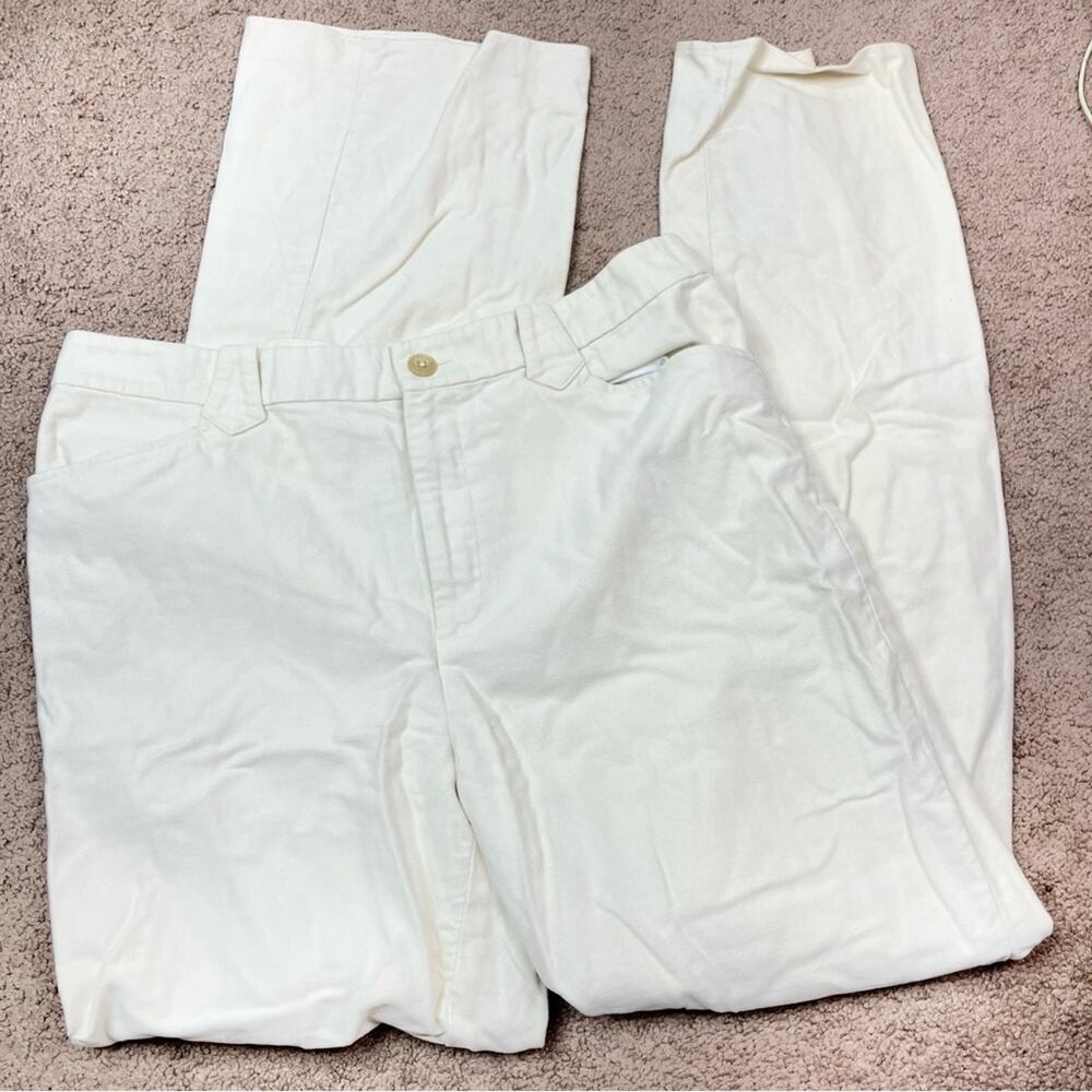 Lauren Ralph Lauren Soft Flannel Beige Cotton Pants Womens 12